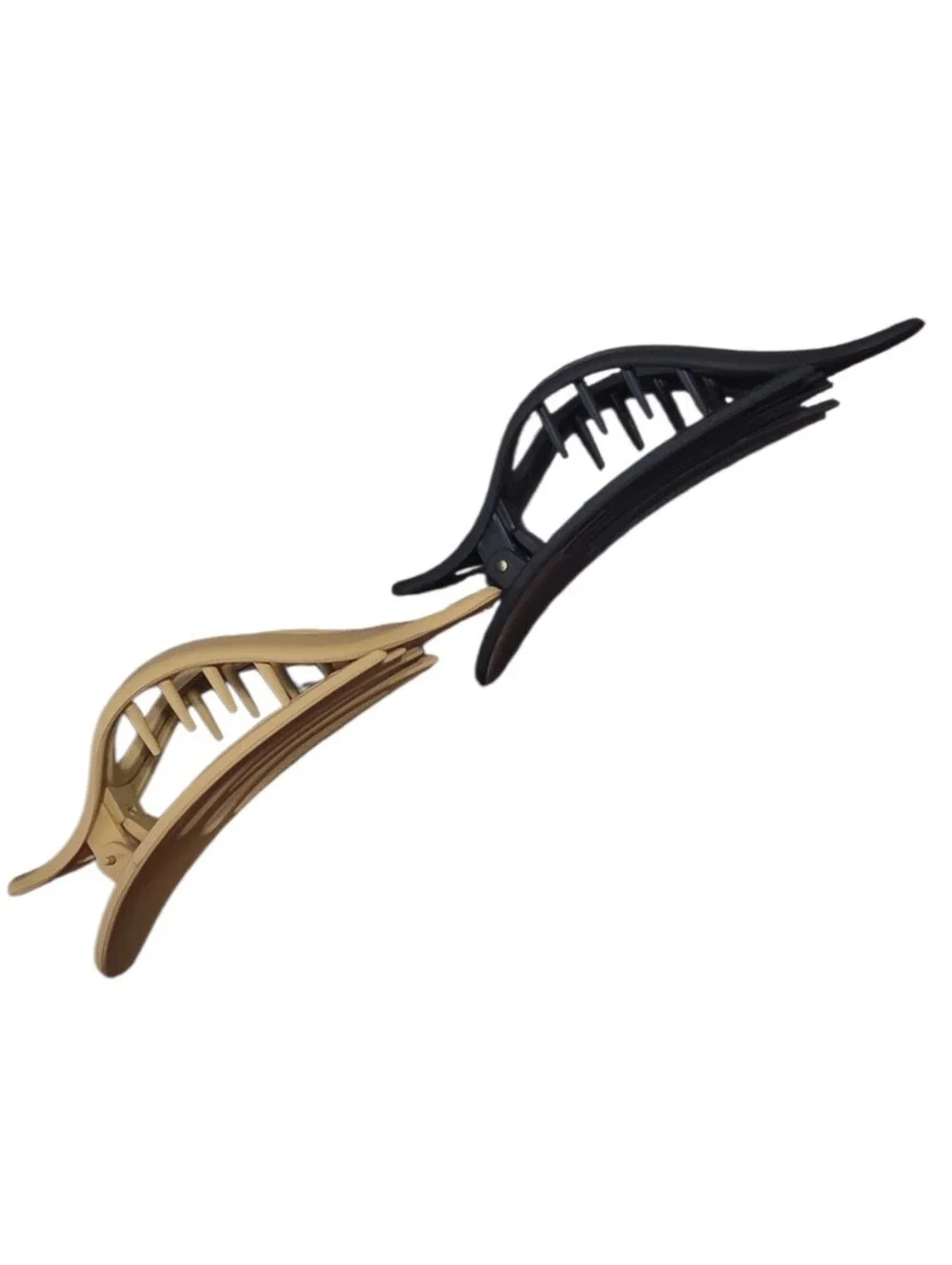 Black Camel Hair Claw Clip 4.75